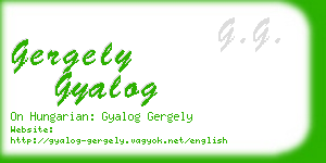 gergely gyalog business card